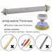 PROKITCHEN Adjustable Silicone Rolling Pin Dough Roller with Removable Thickness Rings Guides for Baking Dough Pizza Pie Cookies - B01MY6UX1Y